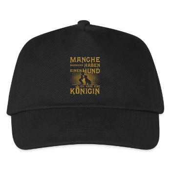 Manche haben einen Hund ich habe eine Königin - Kinder Basecap - Schwarz - Vorne
