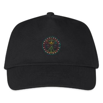 Vitruvian Cosmo Wise Man - Kinder Basecap - Schwarz - Vorne