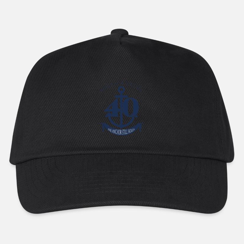 40. Geburtstag: Vintage Vessel - 40 - The Anchor - Kinder Basecap - Schwarz