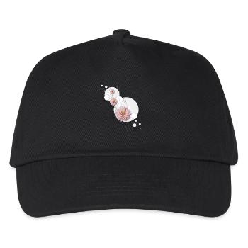 Dahlia flourishes gray - Kids’ Baseball Cap - black - Front