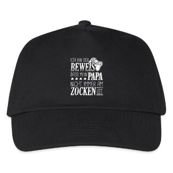 Gamer Gaming Shirt Beweis - Kinder Basecap - Schwarz - Vorne
