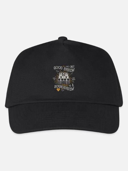 THE ONLY GOOD SYSTEM IS A SOUNDSYSTEM GESCHENK - Kinder Basecap - Schwarz