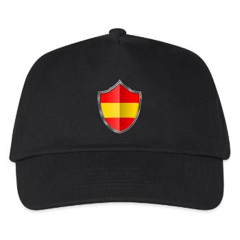 Spain Flag Coat of Arms Silver 015 - Kids’ Baseball Cap - black - Front
