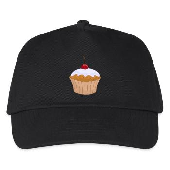 cupcake muffin cake kuchen backen bakery67 - Kinder Basecap - Schwarz - Vorne