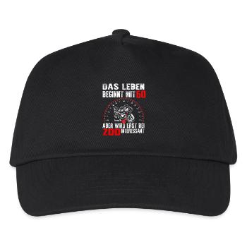 Geburtstag Superbike · 60 Jahre · Shirt · Tacho - Kinder Basecap - Schwarz - Vorne