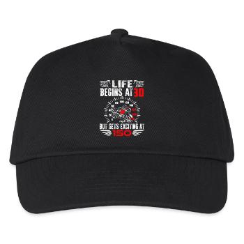 Geburtstag Superbike · 30 Jahre · Shirt · Tacho - Kinder Basecap - Schwarz - Vorne