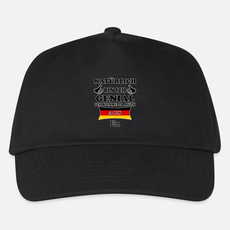 Geschenk Genial komme aus Ulm - Kinder Basecap - Schwarz