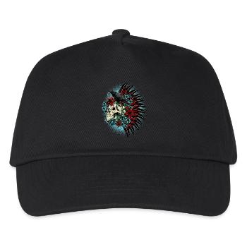 Leben - Kinder Basecap - Schwarz - Vorne