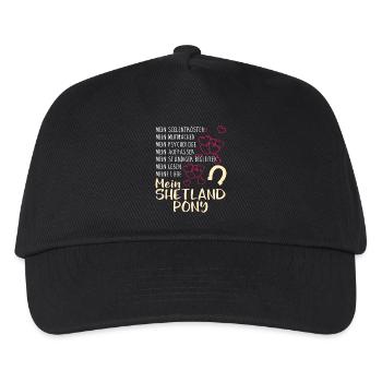 SHETLAND-PONY - mein - Kinder Basecap - Schwarz - Vorne