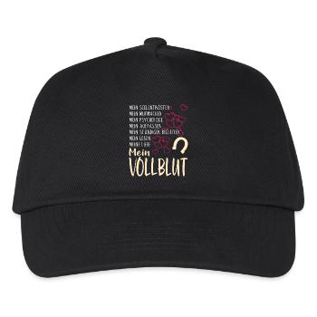 VOLLBLUT - mein - Kinder Basecap - Schwarz - Vorne