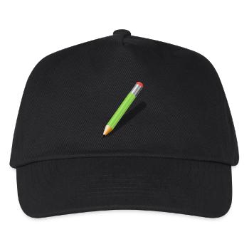 Bleistift - Kinder Basecap - Schwarz - Vorne