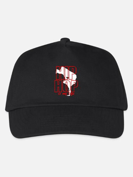 hip hop is my life - Kinder Basecap - Schwarz