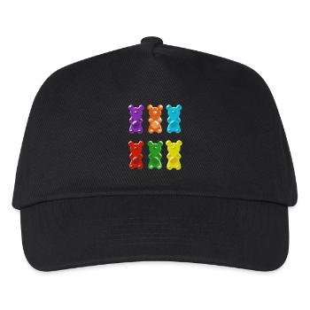 gummibärchen,bärchen,süß - Kinder Basecap - Schwarz - Vorne