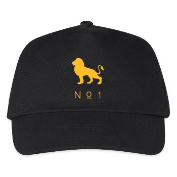 Erfolgreich sein Ziel errreichen T-Shirt Löwe - Kinder Basecap - Schwarz - Vorne