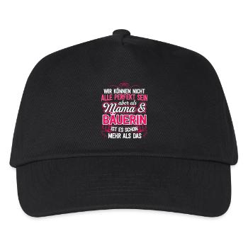 BÄUERIN - Mama - Kinder Basecap - Schwarz - Vorne