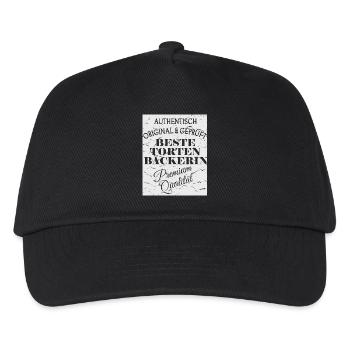 Authentisch beste Torten Bäckerin - Kinder Basecap - Schwarz - Vorne