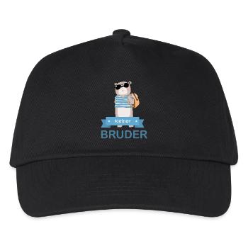 kleiner Bruder Bär - Kinder Basecap - Schwarz - Vorne