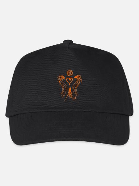 Herzengel orange - Kinder Basecap - Schwarz