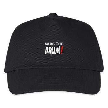 bang the drum (weiß) - Kinder Basecap - Schwarz - Vorne
