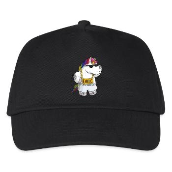Unique Comic Einhorn - Kinder Basecap - Schwarz - Vorne