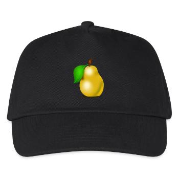 Birne - Kinder Basecap - Schwarz - Vorne