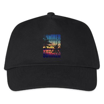 Summer palms summer - Kids’ Baseball Cap - black - Front