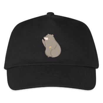 Bear Teddy Bear - Kids’ Baseball Cap - black - Front