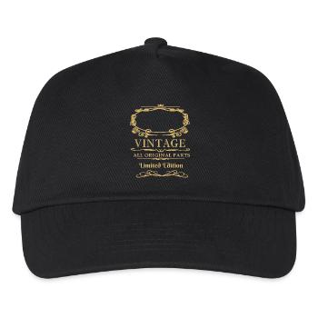 Born Retro Vintage Blank - Kids’ Baseball Cap - black - Front