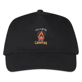 Life is better by the campfire - Kids’ Baseball Cap - black - Front