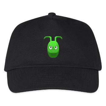 Alien vert joyeux avec des antennes - Casquette de baseball Enfant - noir - Devant