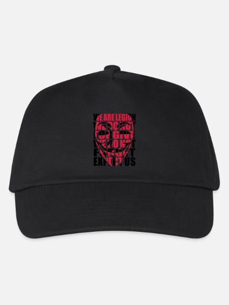 Anonymous Motto Shadow - Kinder Basecap - Schwarz