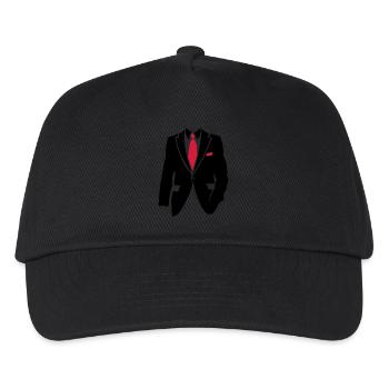 costume cravate business man 2105 - Casquette de baseball Enfant - noir - Devant