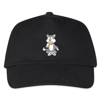 Wolf Tiere Fantasy Kekse Kinder Comic für Kinder - Kinder Basecap - Schwarz - Vorne