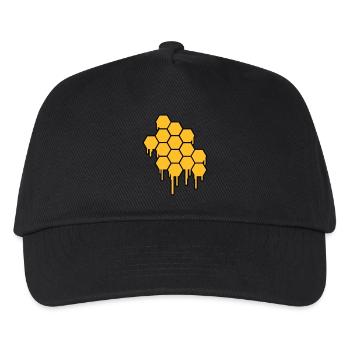 Honeycombs Pattern - Kids’ Baseball Cap - black - Front