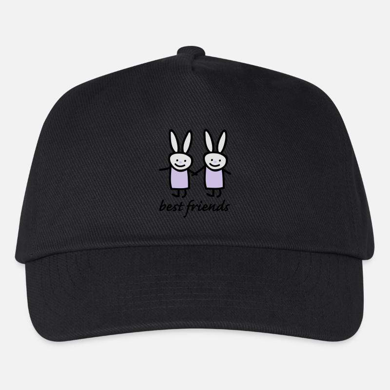 Beste Freunde Hasen - Kinder Basecap - Schwarz