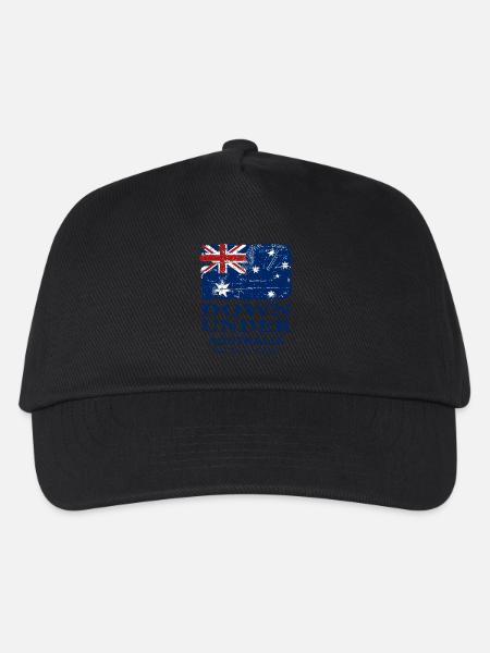 Australien - Down Under - Vintage Look - Kinder Basecap - Schwarz