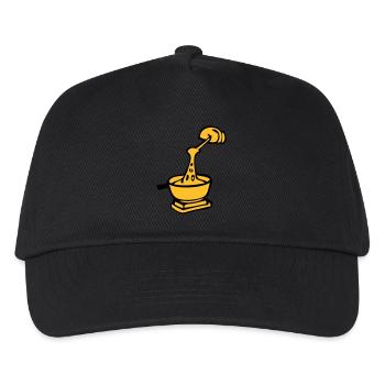 Koch Schweizer kulinarische Spezialität Fondue - Kinder Basecap - Schwarz - Vorne