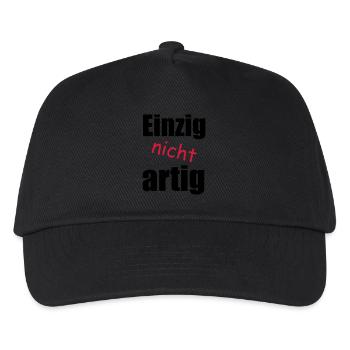 einzig_nicht_artig - Kinder Basecap - Schwarz - Vorne