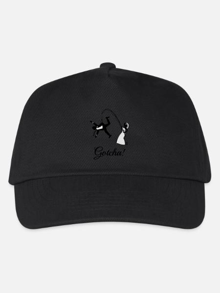 Gotcha! (Braut Angelt Ehemann / JGA) - Kinder Basecap - Schwarz