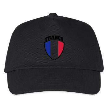 Frankreich - Kinder Basecap - Schwarz - Vorne