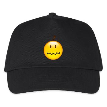 Smiley Question mark - Kinder Basecap - Schwarz - Vorne