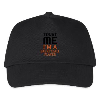 Basketball - Basket ball - Basket-ball - Baskette - Kinder Basecap - Schwarz - Vorne