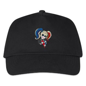 DC Super Hero Girls Harley Quinn Typografie - Kinder Basecap - Schwarz - Vorne