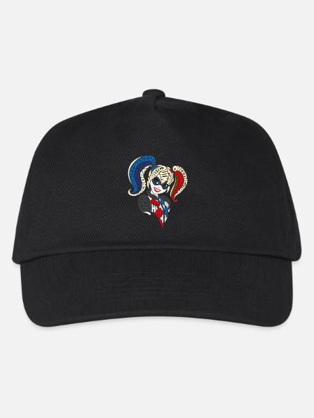 DC Super Hero Girls Harley Quinn Typografie - Kinder Basecap - Schwarz
