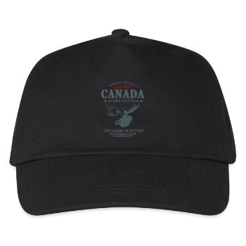 Canada - Moose - Elch - Kinder Basecap - Schwarz - Vorne