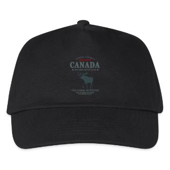 Canada - Moose - Elch - Kinder Basecap - Schwarz - Vorne