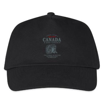 Canada - Indian - Kanada - Indianer - Kinder Basecap - Schwarz - Vorne