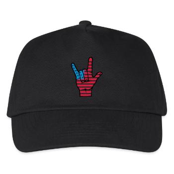 hand_usa - Casquette de baseball Enfant - noir - Devant