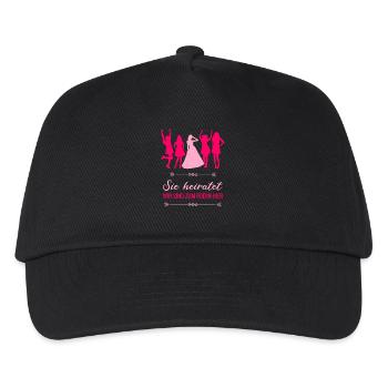 Poltern, Junggesellinnenabschied - sie heiratet - Kinder Basecap - Schwarz - Vorne