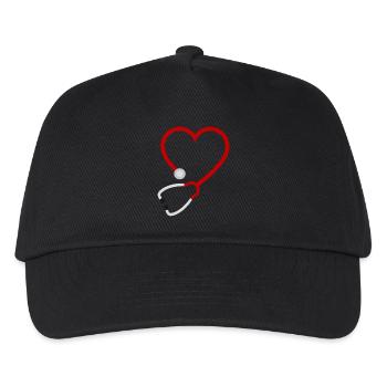Stethoscope I heart medicine - Kids’ Baseball Cap - black - Front
